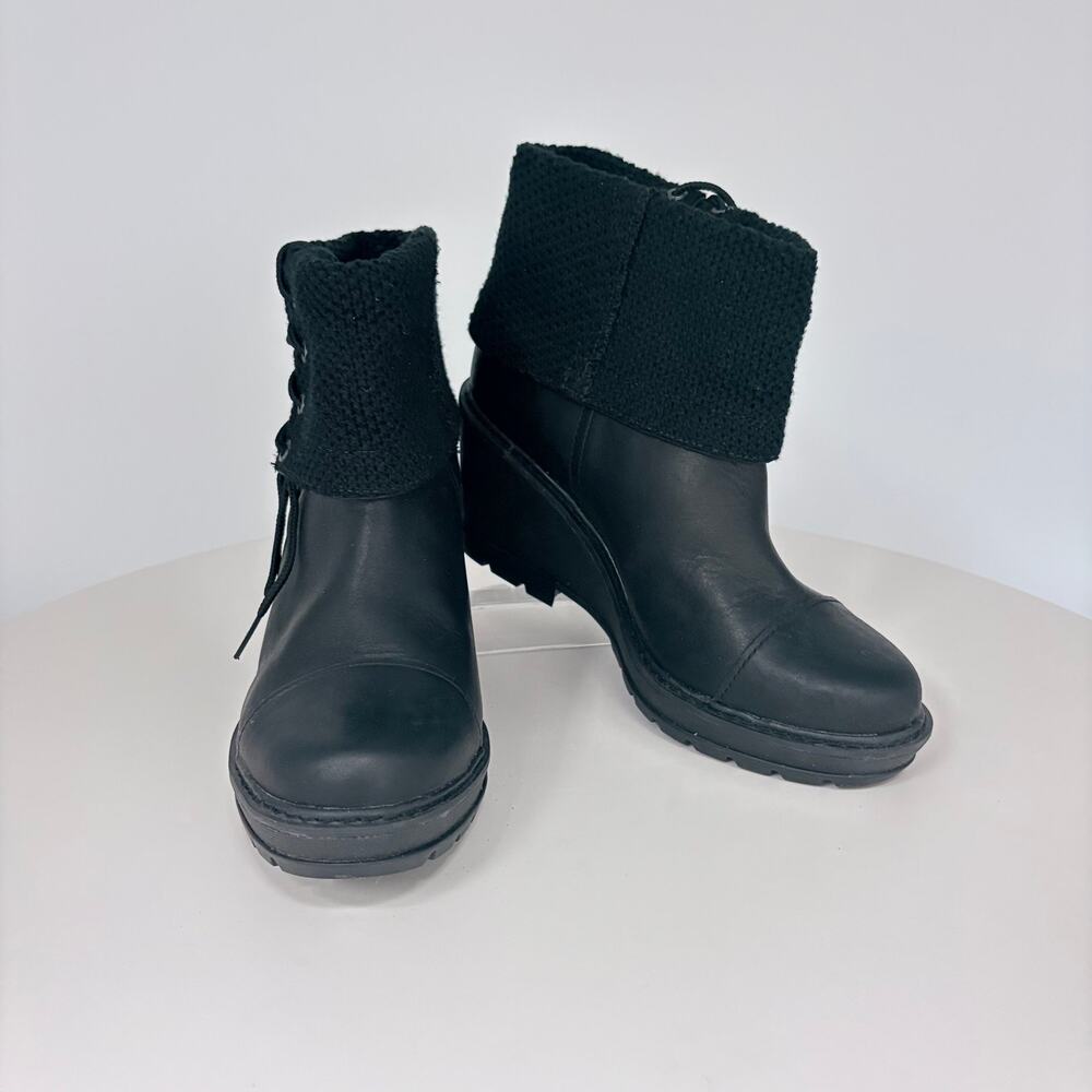 Timberland black women's 3" wedge boots
